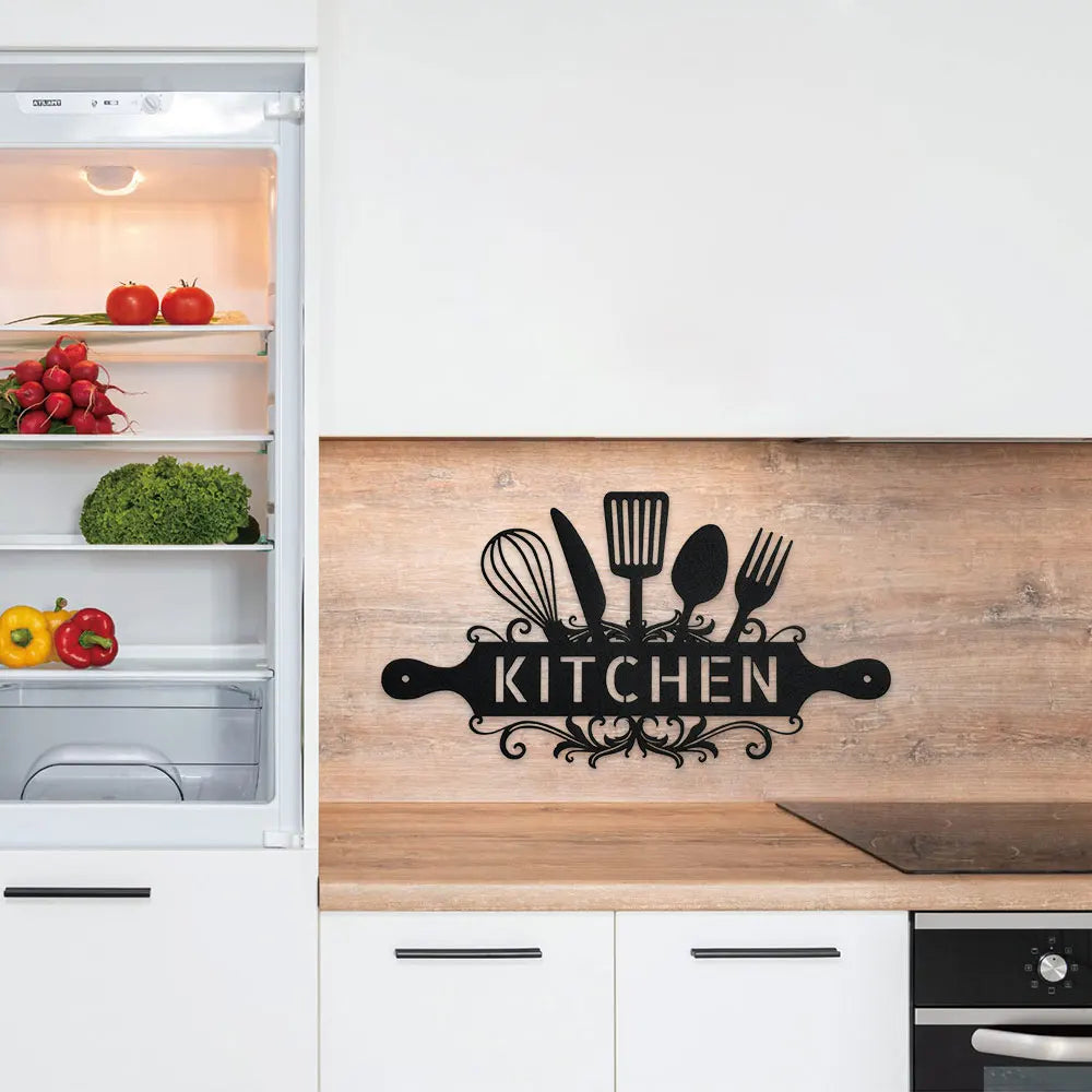 Kitchen Metal Sign, Farmhouse Kitchen Pictures Wall Decor Rustic Country Wall Art for Mardi Gras Easter Home Dining Room Decor