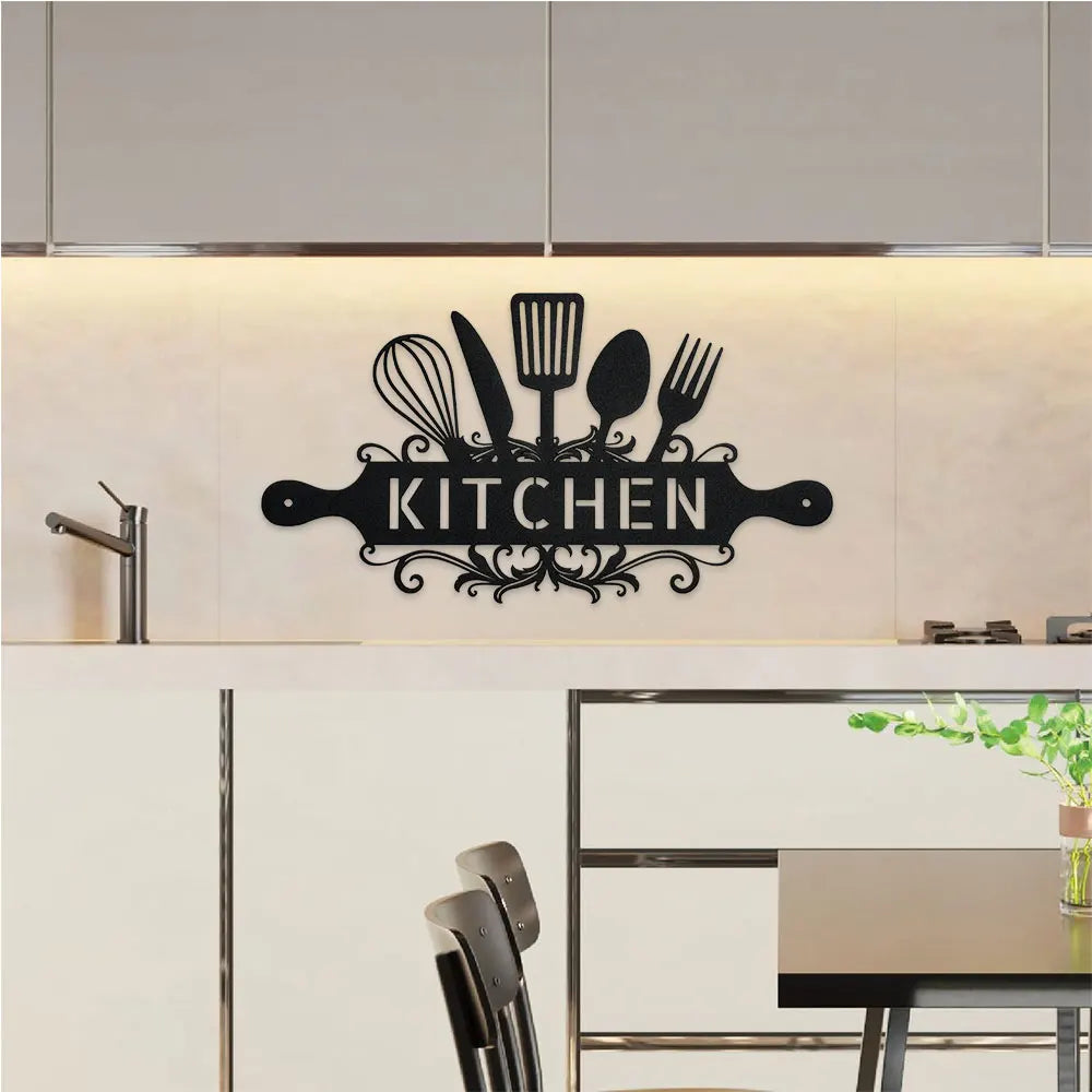 Kitchen Metal Sign, Farmhouse Kitchen Pictures Wall Decor Rustic Country Wall Art for Mardi Gras Easter Home Dining Room Decor