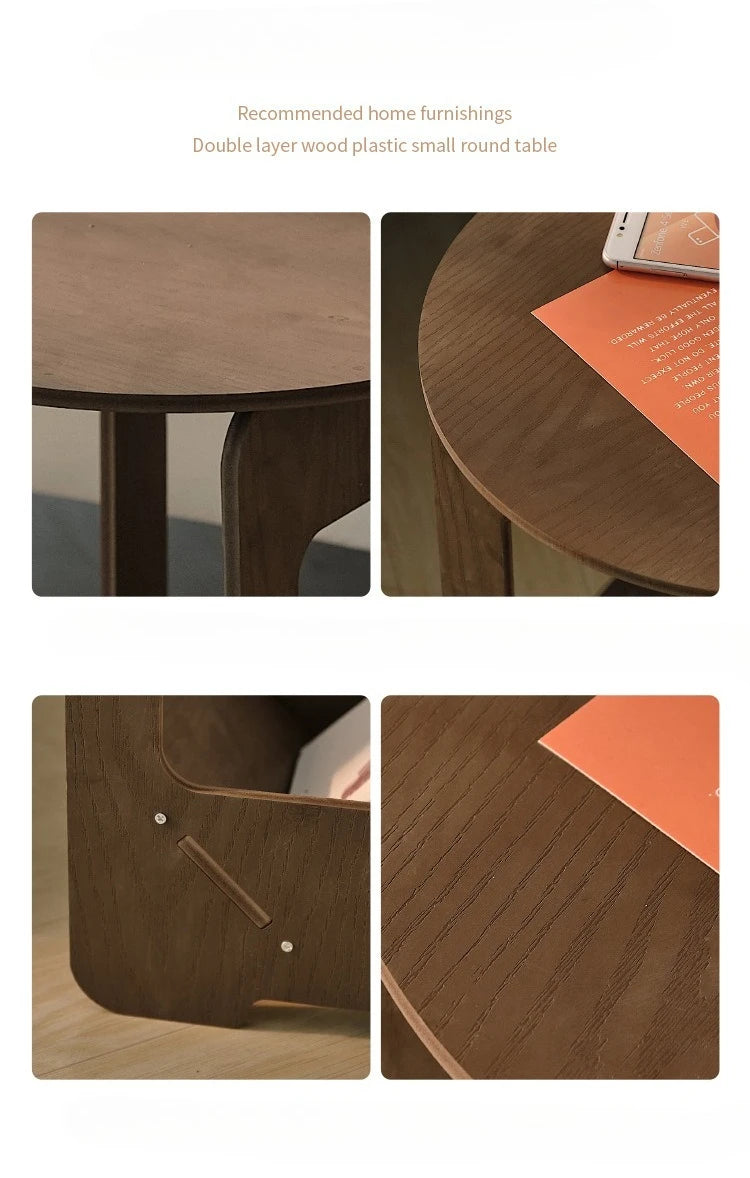 14 Inch Sofa, Side Table Bedroom Bedside Table Multifunctional Splicing Balcony Coffee Round Table Living Room Bookshelf