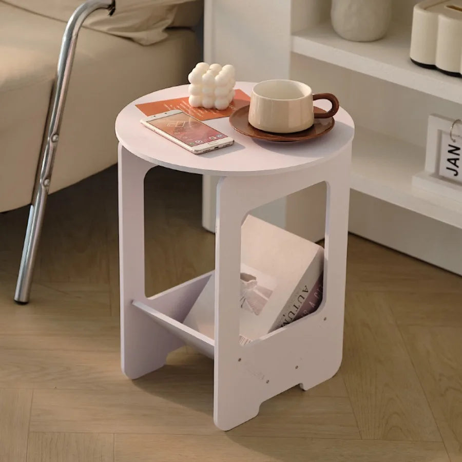 14 Inch Sofa, Side Table Bedroom Bedside Table Multifunctional Splicing Balcony Coffee Round Table Living Room Bookshelf