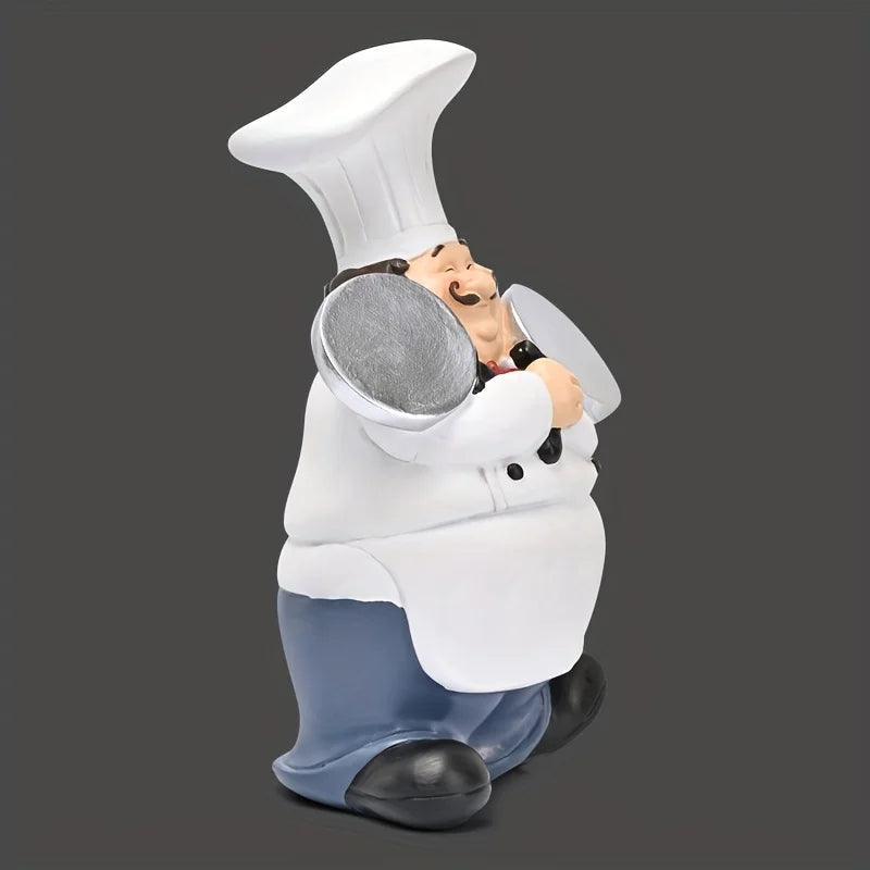 Kitchen Cute Chef Doll Decoration Resin Chef Decoration Cute Chef Figurine Kitchen Atmosphere Decoration Fashionable Decorative