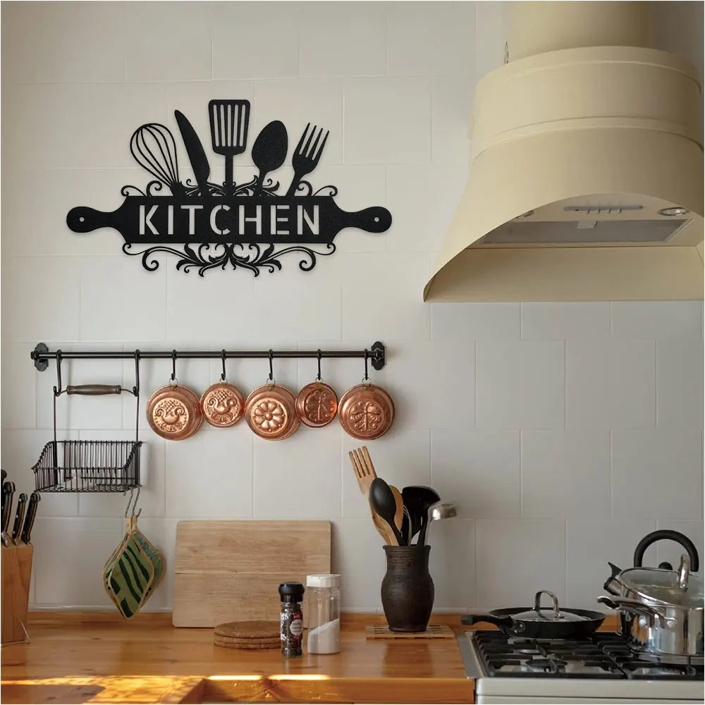 Kitchen Metal Sign, Farmhouse Kitchen Pictures Wall Decor Rustic Country Wall Art for Mardi Gras Easter Home Dining Room Decor