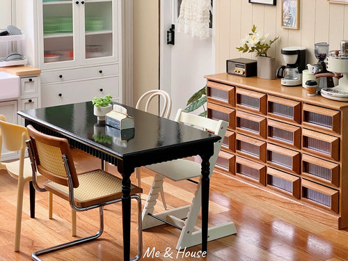 1/6  Dollhouse Living Room Kitchen Accessories   Vintage long table/dining table Mini Furniture